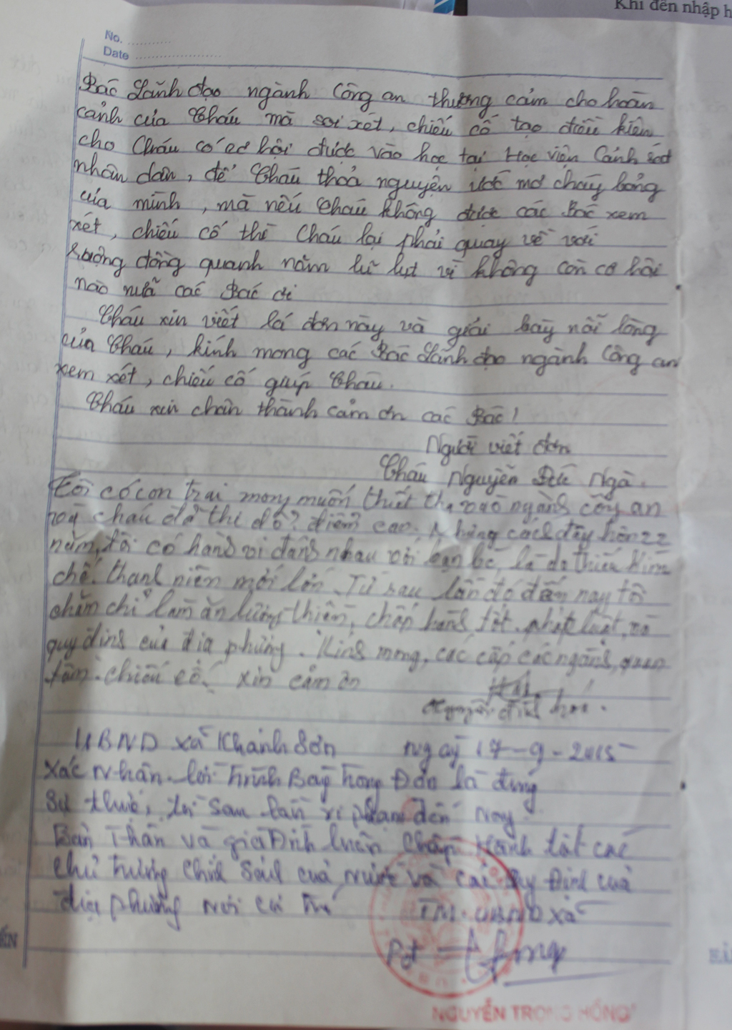 them mot thi sinh truot dai hoc nganh cong an vi an tich