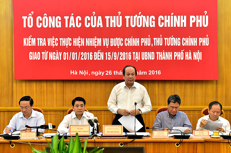 to cong tac cua thu tuong nhac nho ha noi nhieu van de