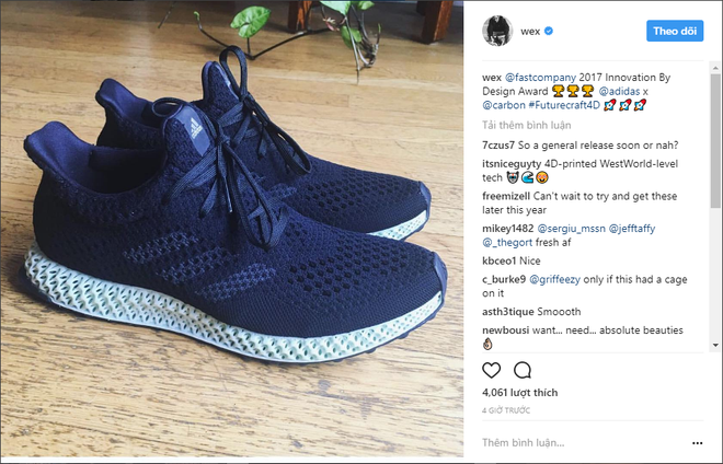 adidas future craft 4d nhan giai thuong cao quy tai cuoc thi thiet ke cua fast company