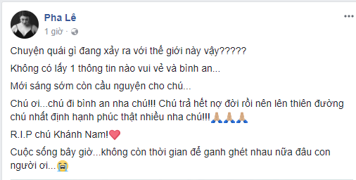 sao viet dau xot khi nghe tin nghe si hai khanh nam qua doi
