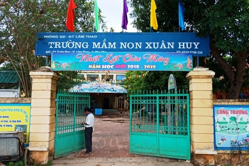 lam thao phu tho truong mam non xuan huy tam dung trien khai van dong tai tro cho huong dan