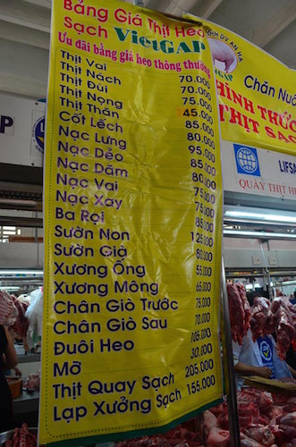 thit heo sach vietgap ra cho bang gia thit heo thuong