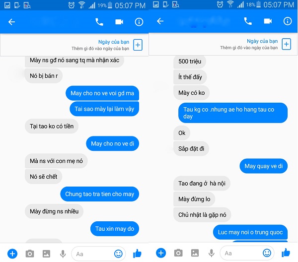 vao nha nghi cung ban trai thieu nu 15 tuoi nhan tin cho gia dinh da bi bat coc va doi 500 trieu tien chuoc