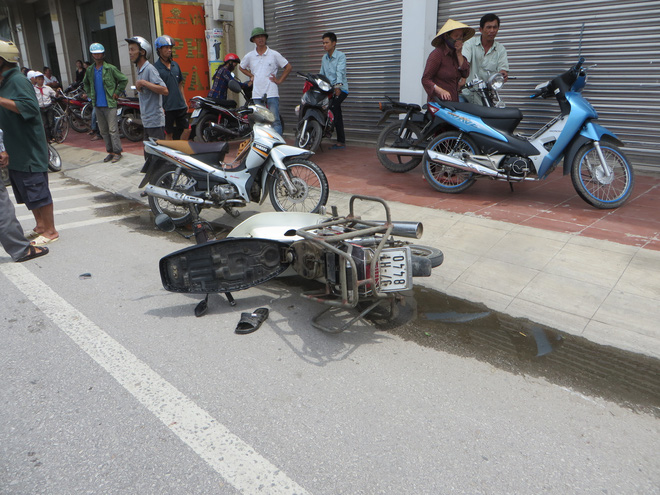 nghe an dua thit ga qua cho con gai nguoi cha gap tai nan tu vong