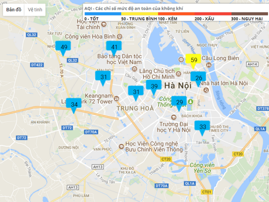 se lap them 70 tram do chat luong khong khi o thu do
