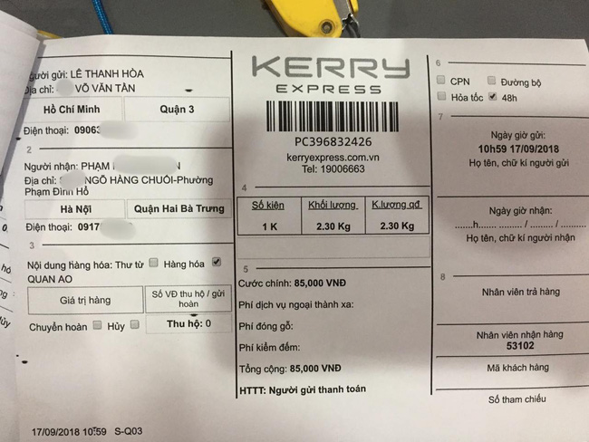 ntk le thanh hoa to dich vu giao hang nhanh lam mat goi hang hon 65 trieu nhung chi boi thuong 320 ngan dong