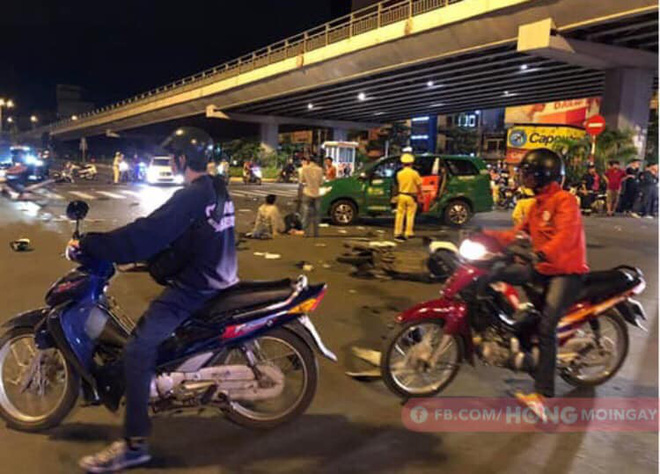 danh tinh nu tai xe bmw tong vang hang loat xe may o nga tu hang xanh