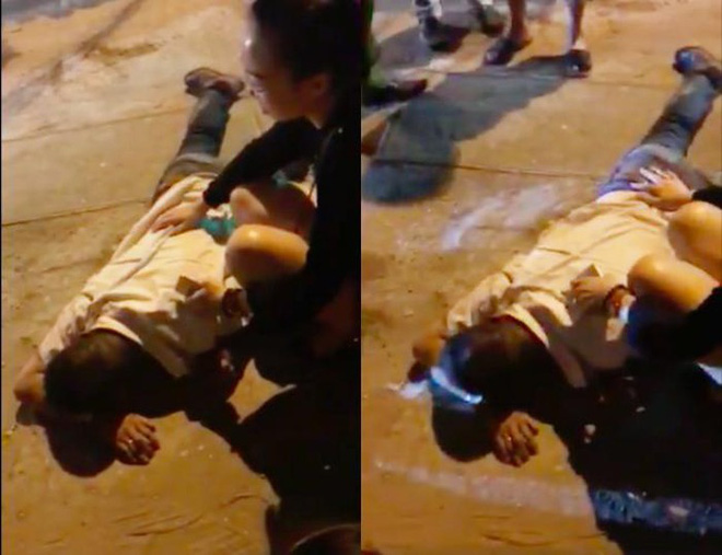 clip hien truong tai xe bi ban sung dan cao su vao bung ke gay hoa can o to len nan nhan bo chay