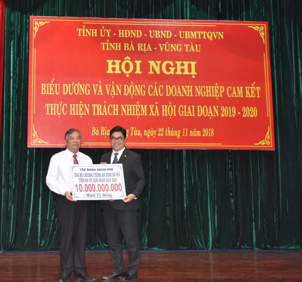 tap doan novaland dong gop 10 ty dong hanh cung chuong trinh an sinh xa hoi tai ba ria vung tau