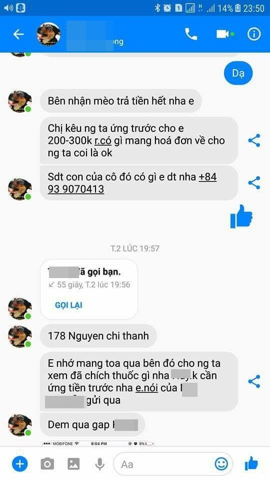 dua meo di chua benh giup khach shipper bi chu mang hung khi chem vo mu bao ho