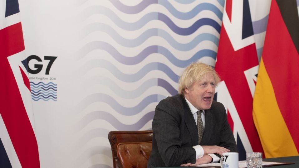 Thủ tướng Anh Boris Johnson chủ trì phiên họp trực tuyến các nước G7. Ảnh: Thủ tướng Anh Boris Johnson chủ trì phiên họp trực tuyến các nước G7. Ảnh: