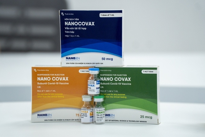 Vắc xin Nanocovax do công ty Nanogen của Việt Nam sản xuất - Ảnh: Nanogen Vắc xin Nanocovax do công ty Nanogen của Việt Nam sản xuất - Ảnh: Nanogen