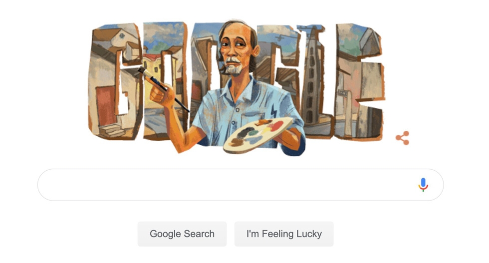 google vinh danh hoa si bui xuan phai bang bieu tuong google doodles