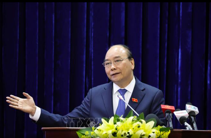 PM attends ceremony marking 75 years of first general elections PM nguyen xuan phuc speaks at the ceremony (photo: vna)