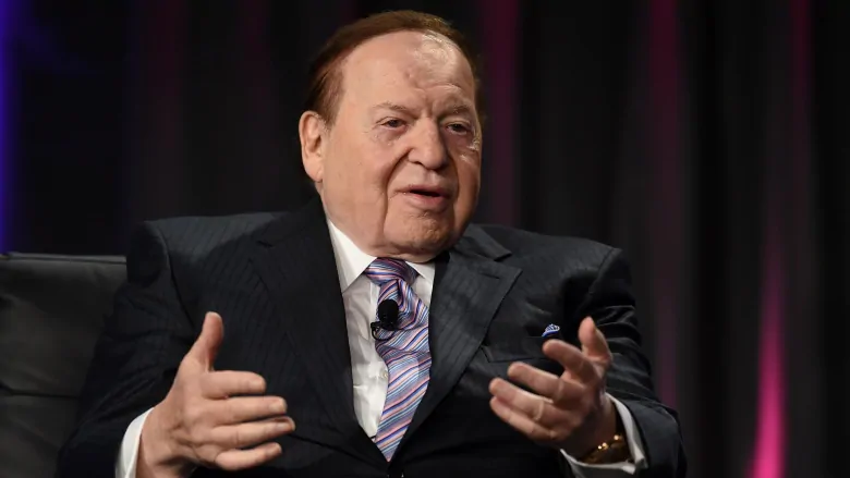 Casino mogul and influential Republican donor Sheldon Adelson is pictured at his Venetian Las Vegas casino in 2014. 1652 an2
