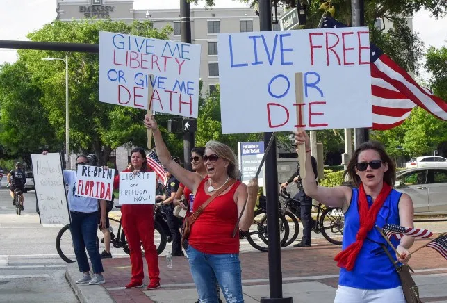 Hundreds of American protests against coronavirus lockdowns amid the pandemic hundreds of american protests against coronavirus lockdowns amid the pandemic