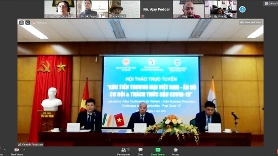 Vietnam, India discuss to promote bilateral trade in post-pandemic period on teleconference Vietnam, India discuss to promote bilateral trade in post-pandemic period on teleconference