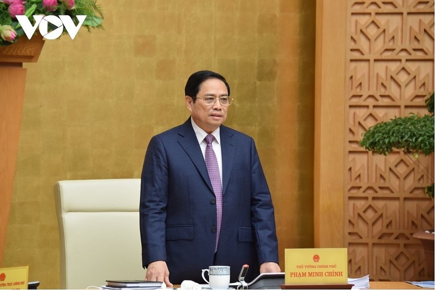 Prime Minister Pham Minh Chinh speaks at the cabinet meeting Prime Minister Pham Minh Chinh speaks at the cabinet meeting