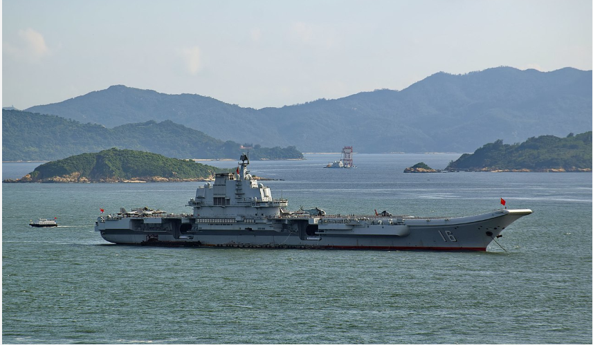 china deploys 2 aircraft carriers while the uss two air force b 1b lancer bombers flying over the east sea