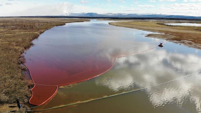 russia launches major clean up operation after huge arctic fuel spill incident