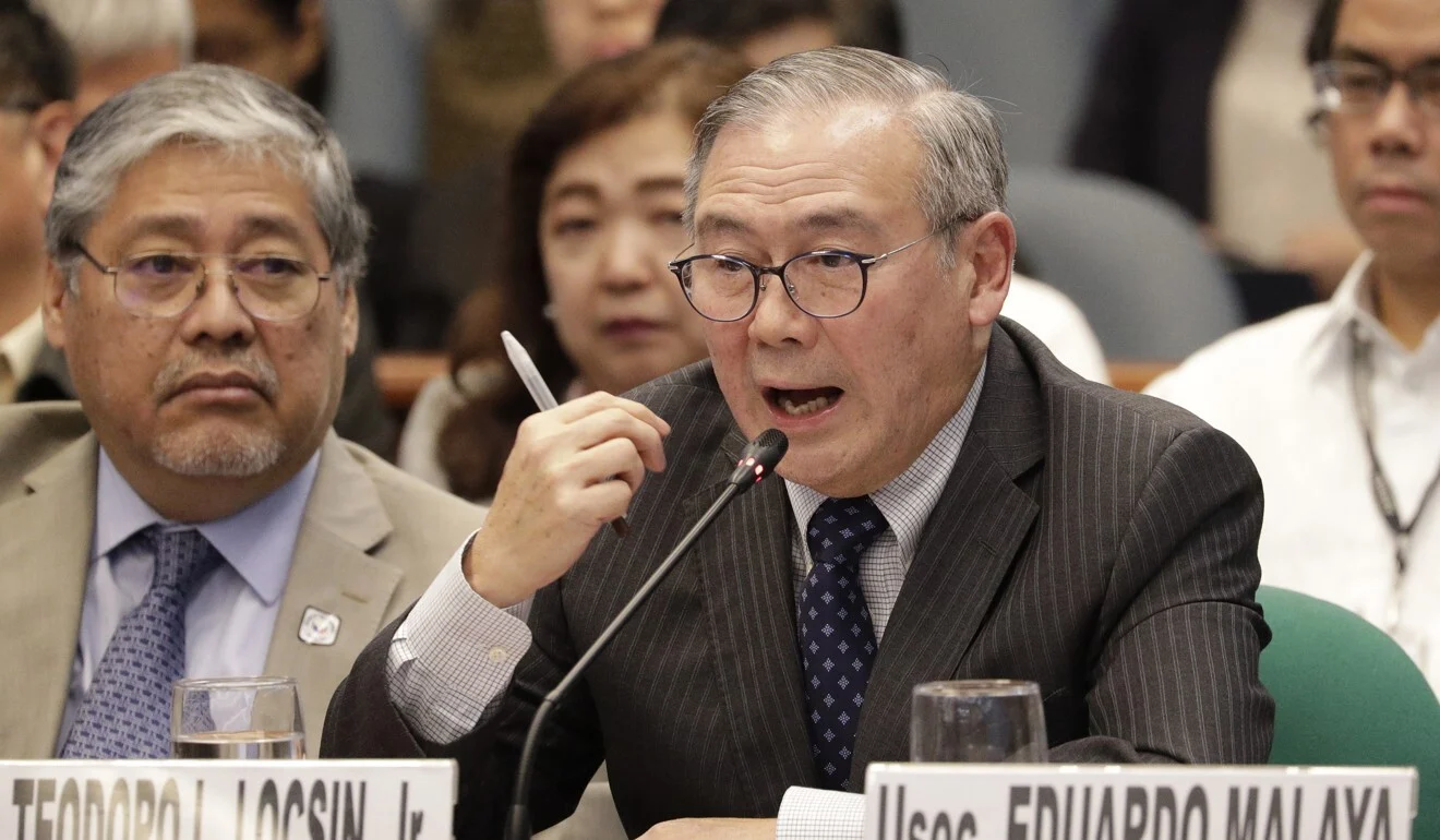 Philippine Secretary of Foreign Affairs Teodoro Locsin Jnr denied that he and the defence secretary had persuaded Duterte to reverse his decision. Photo: AP 5621 cn3