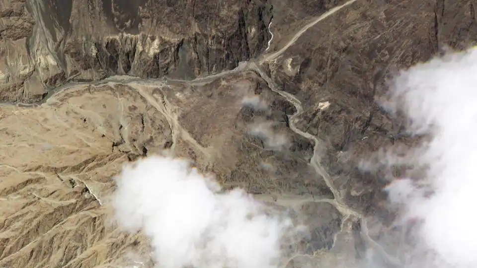 Satellite photo released by Planet Labs, shows the reported site of a fatal clash between Indian and Chinese troops in the Galwan River Valley in the Ladakh region near the Line of Actual Control. (AP Photo ) 4909 indiachi1