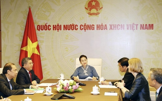 NA Chairwoman Nguyen Thi Kim Ngan hopes that following the establishment of the strategic partnership, the two countries will step up economic, trade, and investment ties. (Photo: VNA) 2935 kn