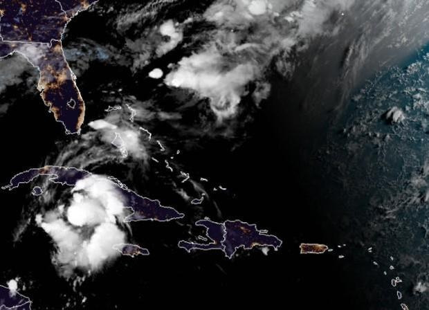 Satellite image shows Tropical Storm Elsa just off Cuba early on July 5, 2021. NOAA Satellite image shows Tropical Storm Elsa just off Cuba early on July 5, 2021. NOAA