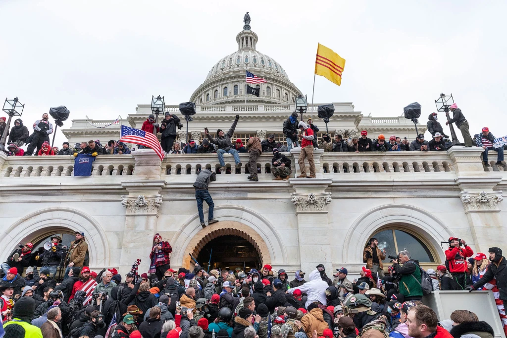 Protesters seen all over Capitol building where pro-Trump supporters rioted on January 6, 2021 Protesters seen all over Capitol building where pro-Trump supporters rioted on January 6, 2021