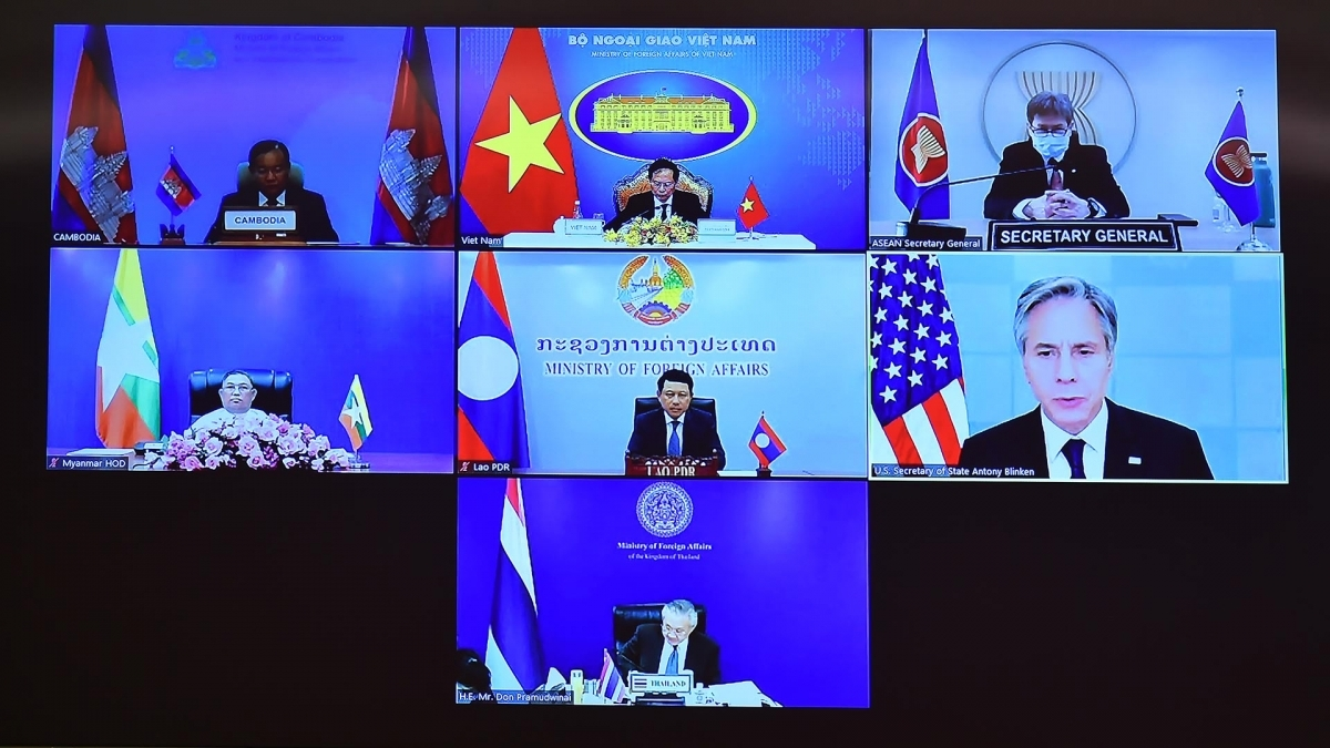 Representatives at the second virtual Mekong-US Partnership Ministerial Meeting (MUSP) Representatives at the second virtual Mekong-US Partnership Ministerial Meeting (MUSP)