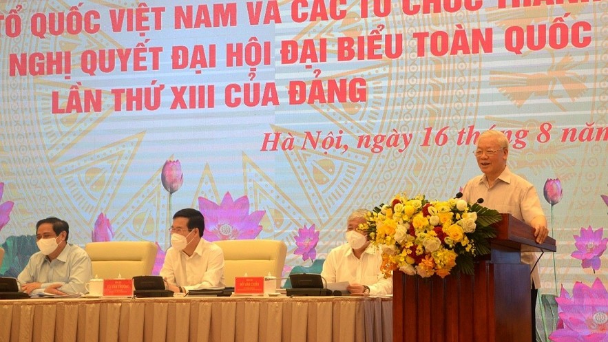 Party General Secretary Nguyen Phu Trong speaks at the conference. Party General Secretary Nguyen Phu Trong speaks at the conference.