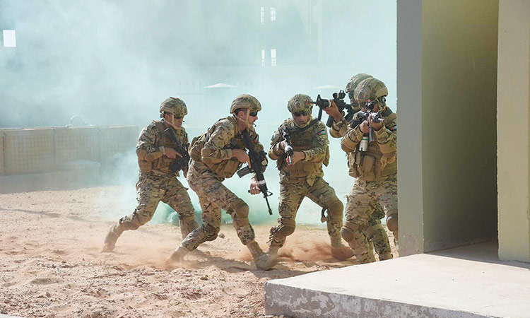 This photo shows soldiers participate in a drill. File photo 5118 us2