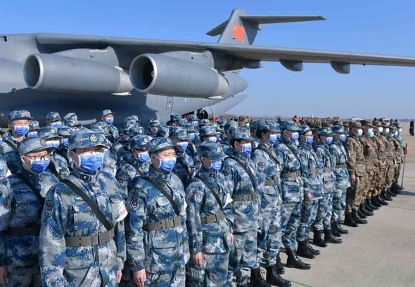 Chinese PLA troops (Image: GETTY) 0350 us4