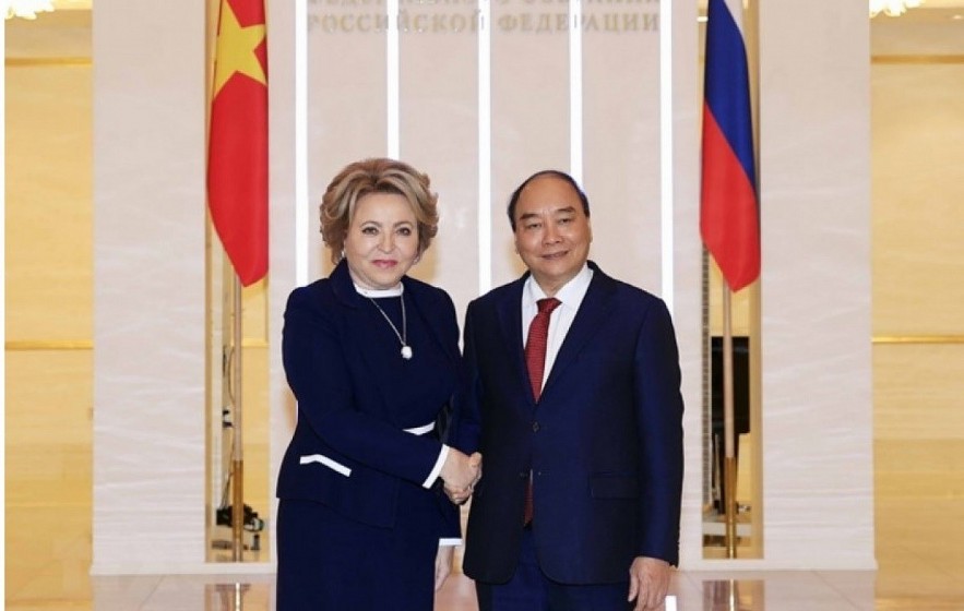 President Nguyen Xuan Phuc (R) and Valentina Matvienko, Speaker of the Federation Council of the Federal Assembly of Russia President Nguyen Xuan Phuc (R) and Valentina Matvienko, Speaker of the Federation Council of the Federal Assembly of Russia
