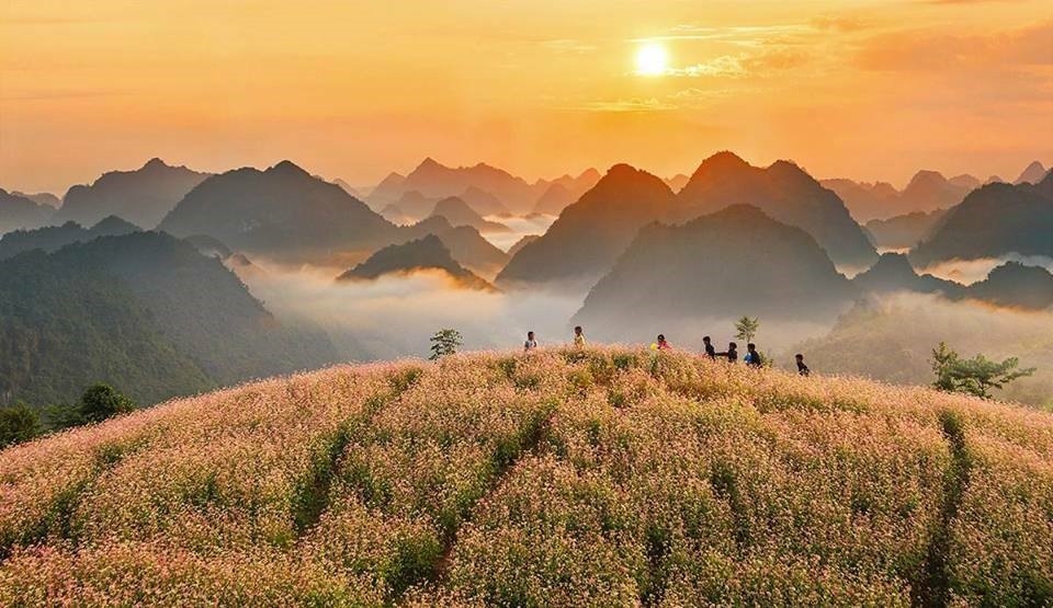 河江的美景。