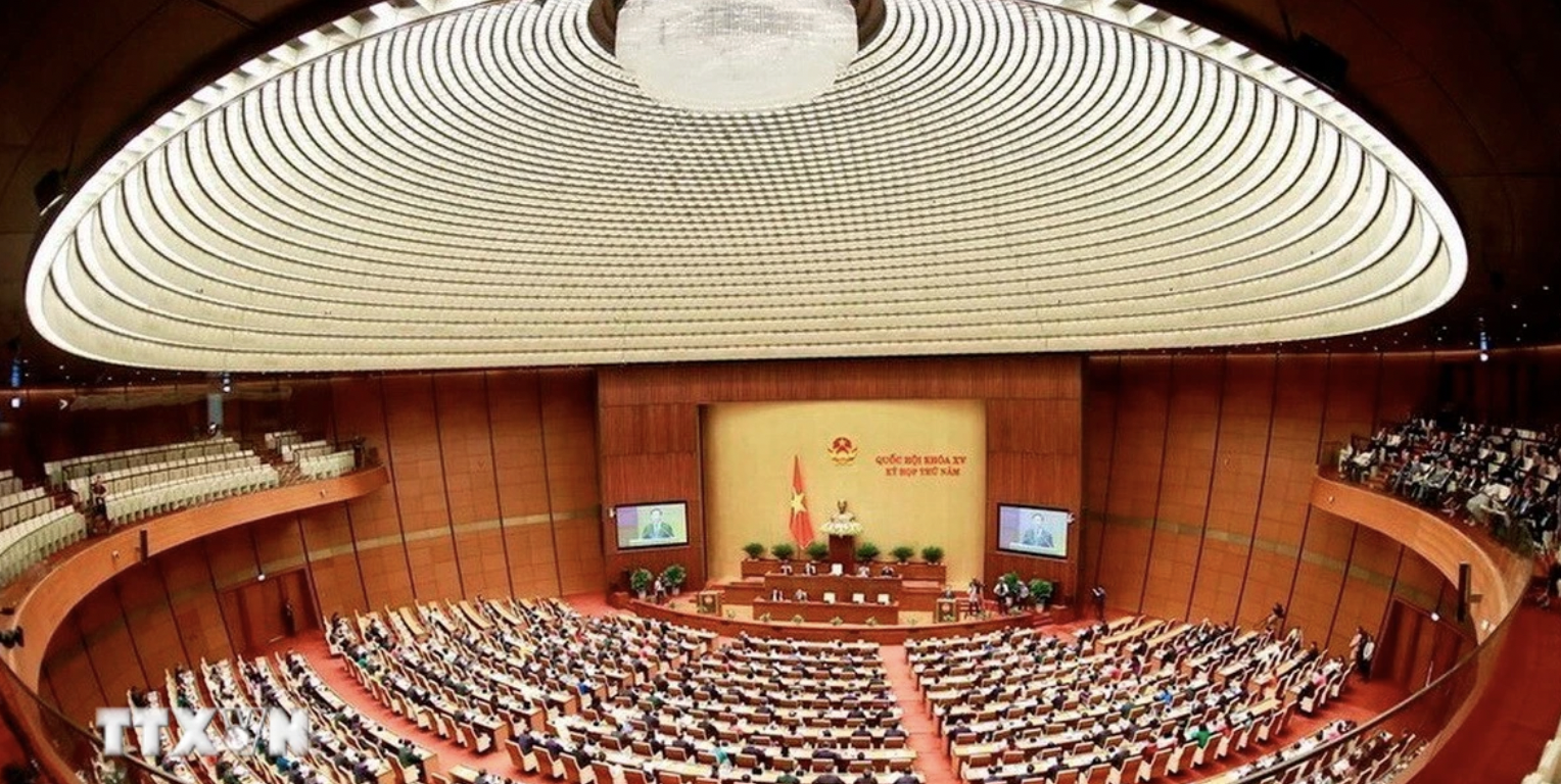 1946-1960年阶段的越南国会，为议会民主制度和法治国家的发展奠定了基础。图中为：1946年3月2日，第一届国会第一次会议开幕。