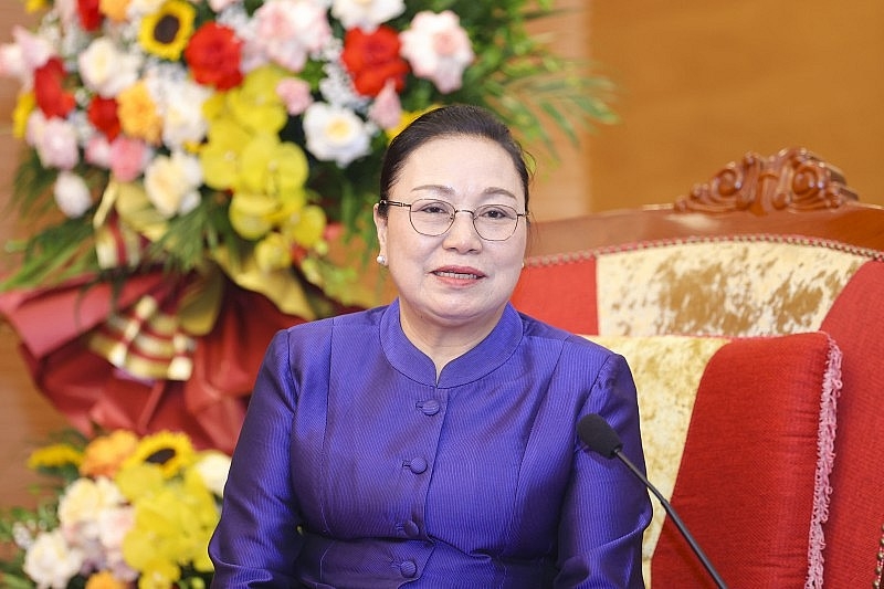 老挝驻越南大使坎葆·恩塔万。（摄影：丁和）