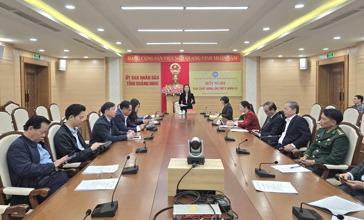 广宁省人民委员会副主席、广宁省友好组织联合会主席阮氏幸女士在会议上发表讲话。（图片：黎长）