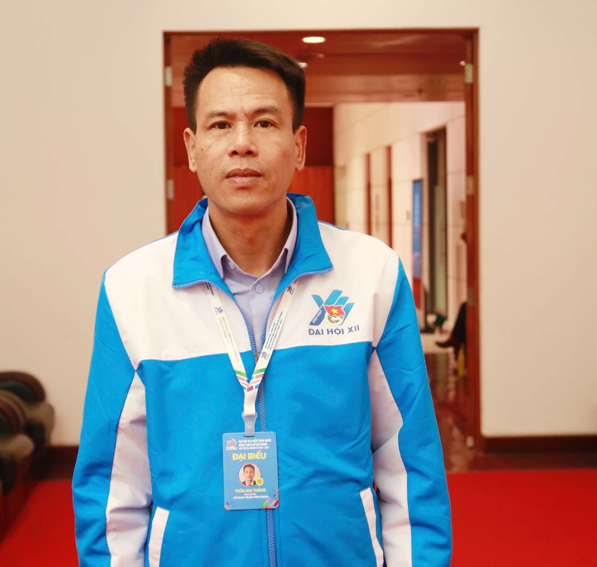 驻老挝团委书记陈大胜。 驻老挝团委书记陈大胜。