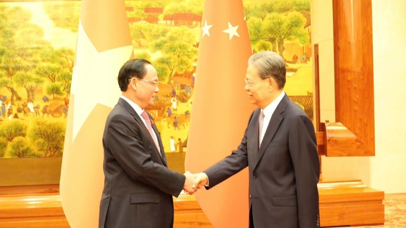 越南国会副主席陈光方会见中国全国人大常委会委员长赵乐际