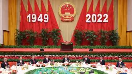 越南党和国家领导人致电中国领导人祝贺中国国庆73周年
