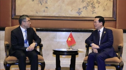 越南国家主席武文赏会见中国一些领先企业领导人