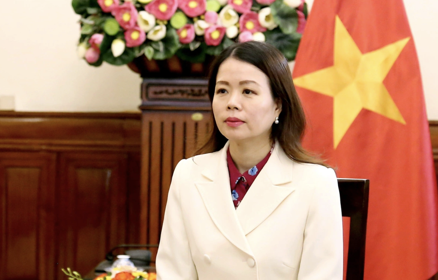 越南外交部副部长阮明姮。 越南外交部副部长阮明姮。
