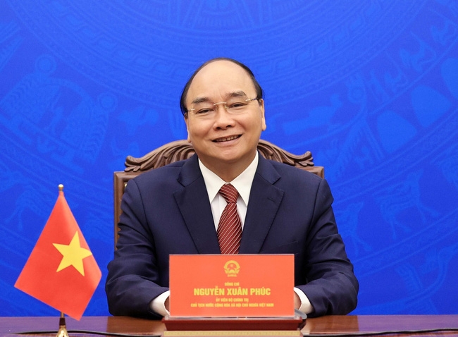 越南国家主席阮春福。 越南国家主席阮春福。