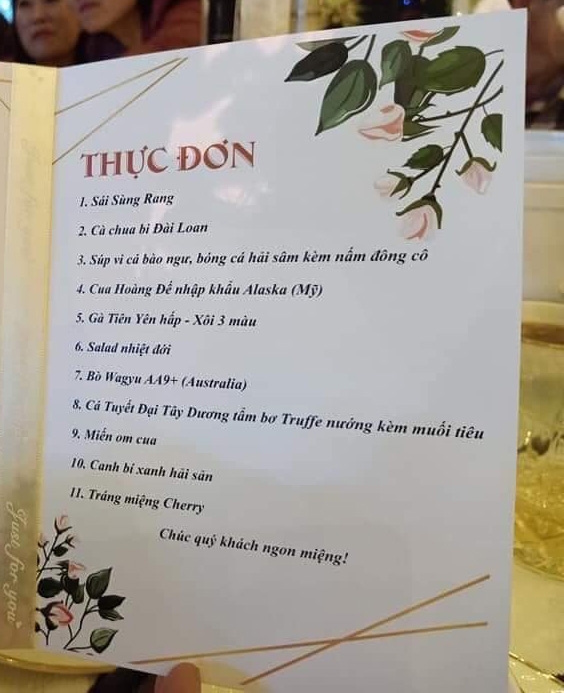 Đám cưới xa hoa nhất đất mỏ: Tiền trang trí hết 2,5 tỷ đồng, hơn 30 triệu một mâm cỗ dam cuoi xa hoa nhat dat mo tien trang tri het 25 ty dong hon 30 trieu mot mam co
