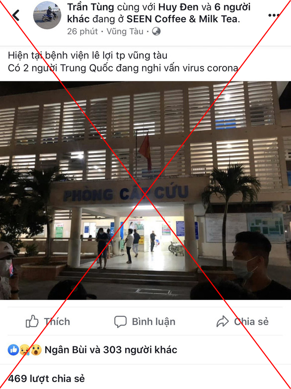 Đăng tin sai về virus corona tại Vũng Tàu, nam thanh niên bị công an mời lên làm việc dang tin sai ve virus corona tai vung tau nam thanh nien bi cong an moi len lam viec