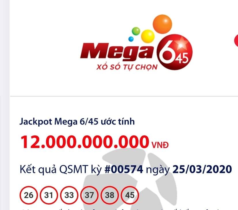 Kết quả xổ số Vietlott Mega 6/45 tối ngày 25/3/2020: Tìm ra vé số trúng hơn 14 tỉ đồng? ket qua xo so vietlott mega 645 toi ngay 2532020 tim ra ve so trung hon 14 ti dong