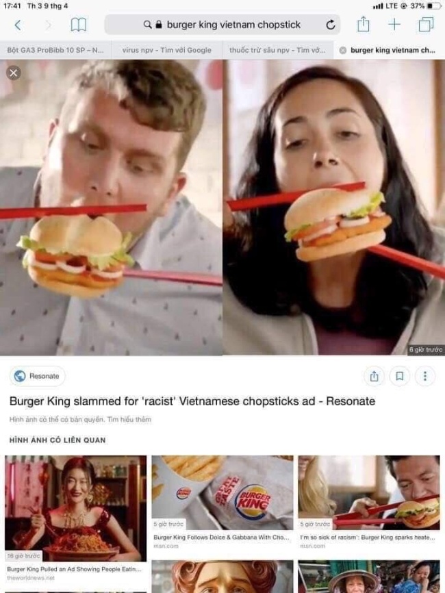 Quảng cáo chế giễu việc dùng đũa, Burger King bị dân mạng đề nghị biến khỏi Việt Nam quang cao che gieu viec dung dua burger king bi dan mang de nghi bien khoi viet nam