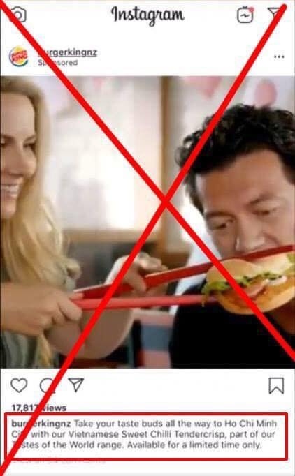 Quảng cáo chế giễu việc dùng đũa, Burger King bị dân mạng đề nghị biến khỏi Việt Nam quang cao che gieu viec dung dua burger king bi dan mang de nghi bien khoi viet nam