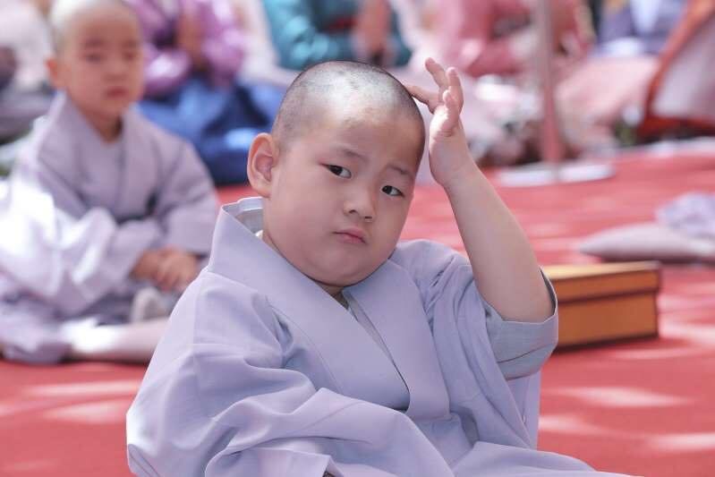 Những chú tiểu đáng yêu trong ngày xuống tóc mừng lễ Phật Đản ở Hàn Quốc nhung chu tieu dang yeu trong ngay xuong toc mung le phat dan o han quoc